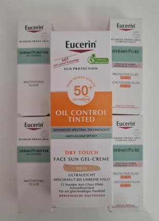 Набор гель-крем с тонирующим эффектом для проблемной кожи eucerin oil control spf 50+