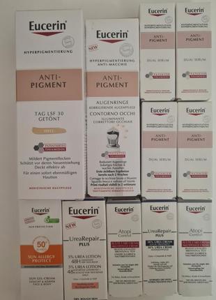 Набор eucerin anti-pigment дневной крем против пигментации с тоном, крем для век против пигментации