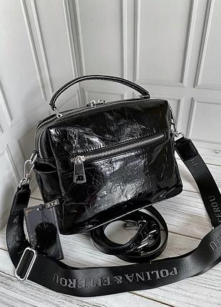 Жіноча шкіряна сумка. клатч шкіряний. кросбоді. polina&eiterou.2 фото