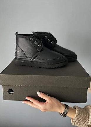 Мужские угги ugg neumel leather black 8