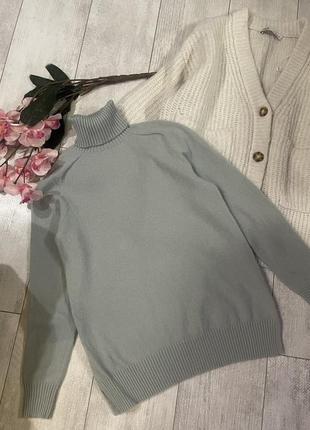 Шерстяной с кашемиром гольф свитер massimo dutti размер м