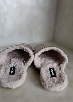 Меховые мюли,тапочки dkny