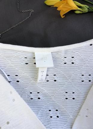 Коттоновая белая блуза от h&amp;m, топ5 фото