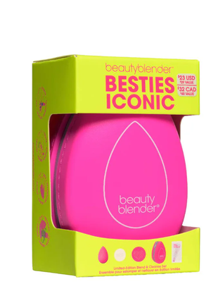 Набір beautyblender besties iconic set (sponge/1pcs + soap/16g + cleans/mat/1pcs + bag)2 фото