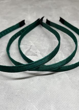 Ободок (металлический) для волос, ширина 1,2 см, цвет изумрудный, арт 016609, 1 шт, изумрудный