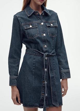 Джинсова міні сукня zara