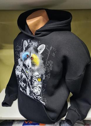 Худи теплая с начесом осень зима унисекс, теплая кофта с капюшоном худи, худи с...