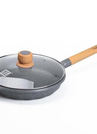Алюмінієва сковорода 2,8 л з мармуровим антипригарним покриттям ø 28 см сіра mgc