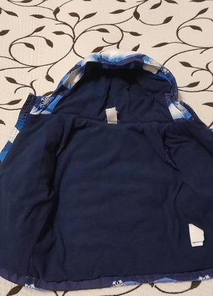 Куртка демисезонная на синтепоне и флисе на ребенка 6-9 месяцев, фирмы baby club.2 фото