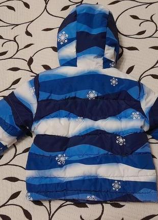 Куртка демисезонная на синтепоне и флисе на ребенка 6-9 месяцев, фирмы baby club.4 фото