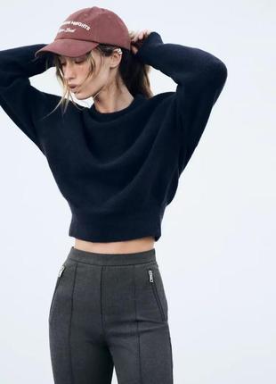 Мягкий свитер синий женский zara new