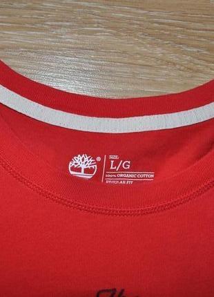 Яркая красная футболка от timberland4 фото
