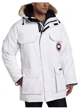 Зимова куртка парку-пуховик canada goose expedition parka white (м)