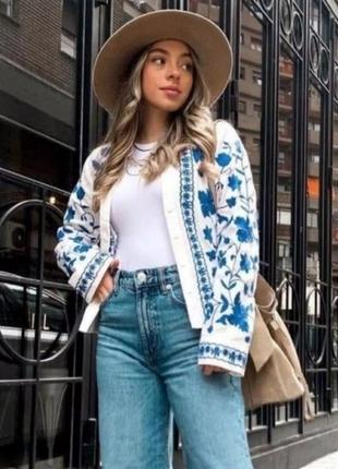 Zara пиджак жакет рубашка вышиванка из льна2 фото