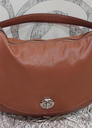 Шикарная двусторонняя сумка coach turnlock hobo1 фото