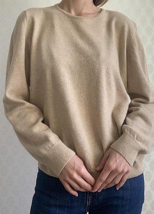 100%pure new wool бежевий джемпер marks spencer, xxl