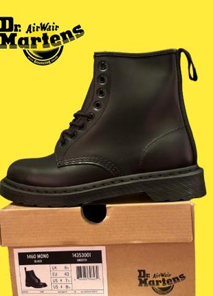 Dr. martens черевики  1460 mono black 14353001 шкіра smooth мартенси  бутси3 фото
