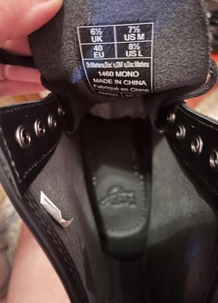 Dr. martens черевики  1460 mono black 14353001 шкіра smooth мартенси  бутси8 фото