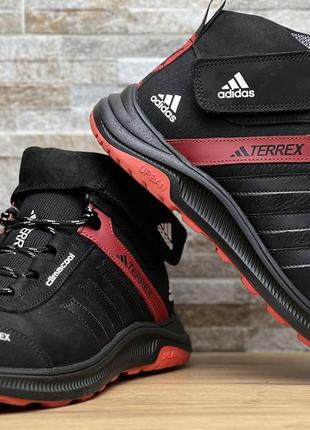 Зимові шкіряні черевики, кросівки термо, adidas terrex swift gore-tex