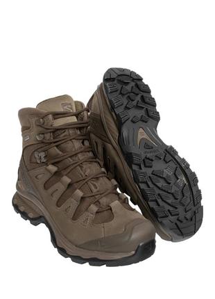 Ботинки тактические salomon quest 4d mid#x forces 2 en - earth brown ( темно-коричневые)