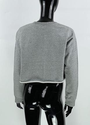 Укороченный оверсайз-свитшот бег лого пайетки