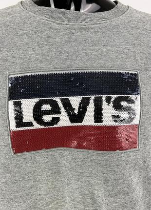 Укороченный оверсайз-свитшот бег лого пайетки