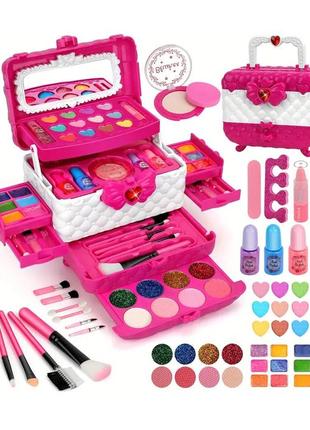Набір дитячої косметики flybeauty 54 in 1 pink/white дитяча косметика