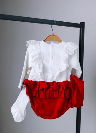 Боди с повязкой и гольфами с сердечком