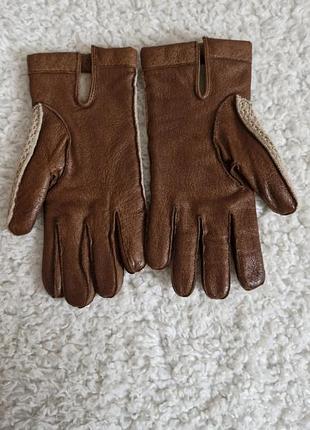 Кожаные печати, кожаные комбинированные перчатки, актуальные перчатки унисекс