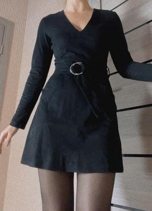Замшева сукня zara
