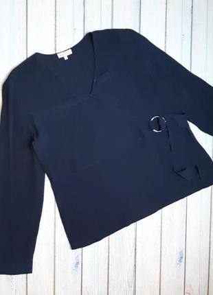 🤩1+1=3 фирменная оригинальная темно-синяя блуза блузка warehouse, размер 50 - 526 фото