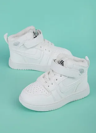 Ботинки для девочек l2510-3 белые деми демисезонные на байке утепленные