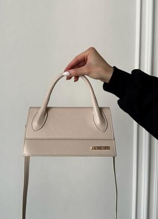 Жіноча сумка jacquemus beige8 фото