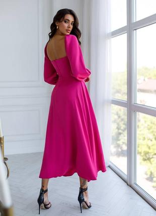 Коктейльное платье с рукавами длинная пышная юбка чашечки премиум коллекция 👑