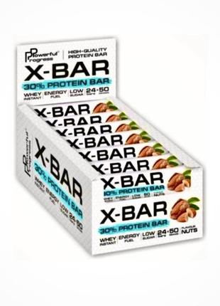 Протеиновые батончики x-bar 30% - 24 psc x 50 g' миндальный орех