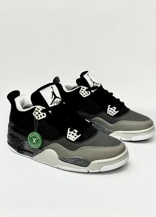 Кросівки високі nike air jordan retro 4 (cosmo) black & grey9 фото