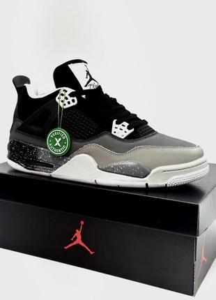 Кросівки високі nike air jordan retro 4 (cosmo) black & grey4 фото