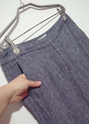 100% лён английский бренд роскошные натуральные льняные фирменные штаны супер качество!7 фото