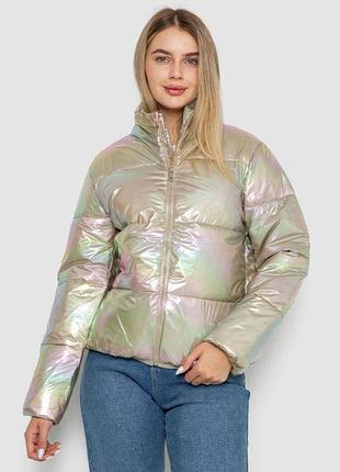 Куртка женская демисезонная плащевка, цвет бежевый, 243r2022-6