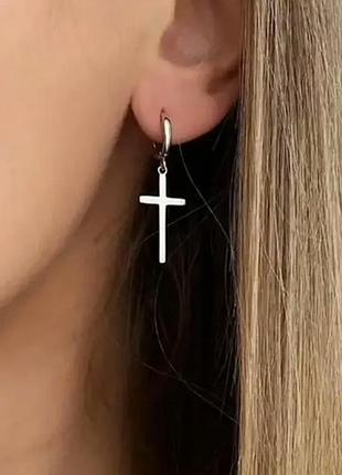 Сережки хрестики (кресты). нові! 💞