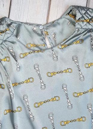 💥1+1=3 шикарная серая блуза zara под эрме, размер 44 - 464 фото