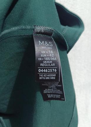 Массивное тёплое тёмно зелёное миди платье marks & spencer8 фото