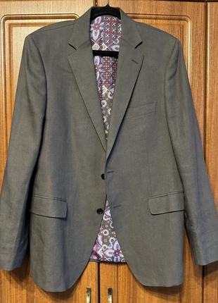 Люкс бренд оверсайз пиджак жакет 100% лен подклад шелк elro loro piana brunello cucinelli