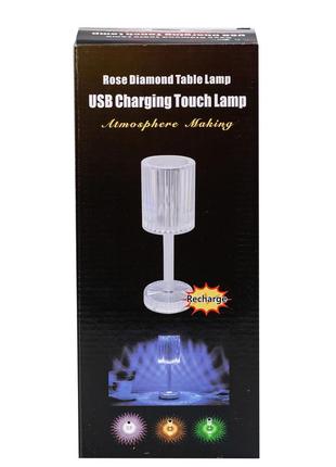 Лампа настільна світлодіодна сенсорна світильник акумуляторний led6 фото