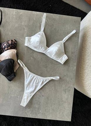 Вишуканий комплект білизни. бюстгальтер та трусики. повсякденна білизна