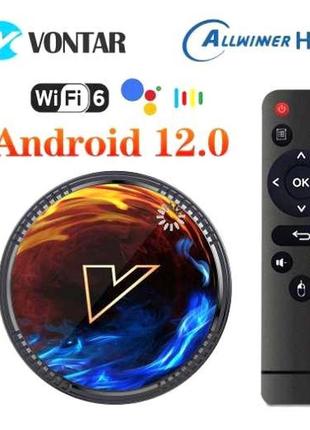 Акція! знижка! смарт тб-приставка vontar h1 6k, 4gb/32gb smart tv андроїд 12.0 wifi-6