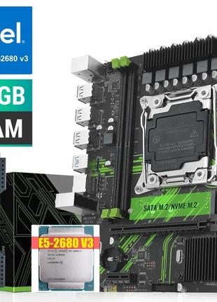 Комплект x99 v3 / machinist x99 pr9 lga 2011-3 / intel xeon e5-2680v3 2.5-3.3 ghz / 16gb ddr4