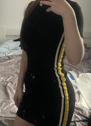 Платье h&m, черное, летнее