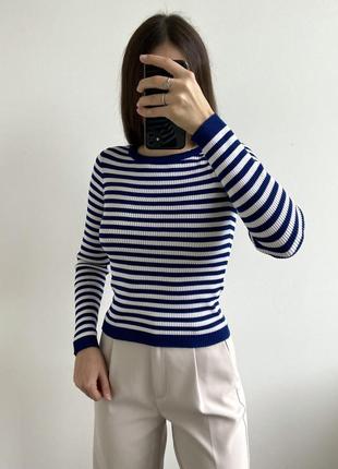 Кофтинка лонгслів светрик у рубчик у смужку3 фото
