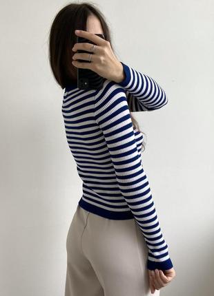 Кофтинка лонгслів светрик у рубчик у смужку7 фото